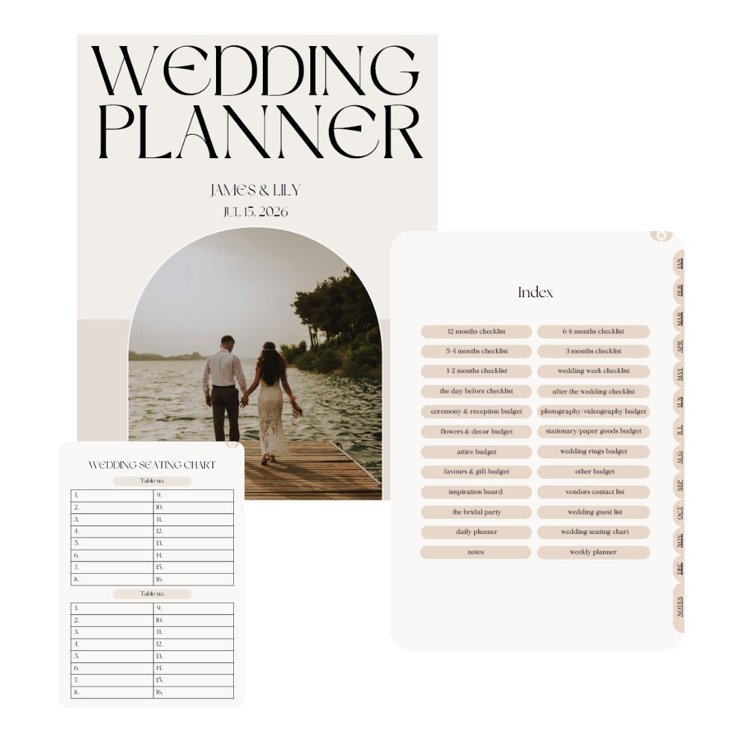 Wedding Planner | Fully Editable in Canva (pdf)